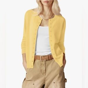NWT Cabi yellow cardigan sweater M
